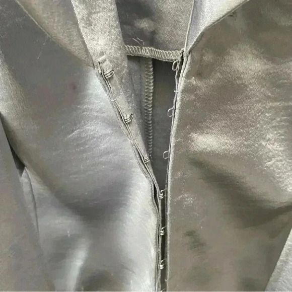 Le Chateau Silver Metallic Satin Blazer Sash  Belt Size Small - Picture 12 of 17